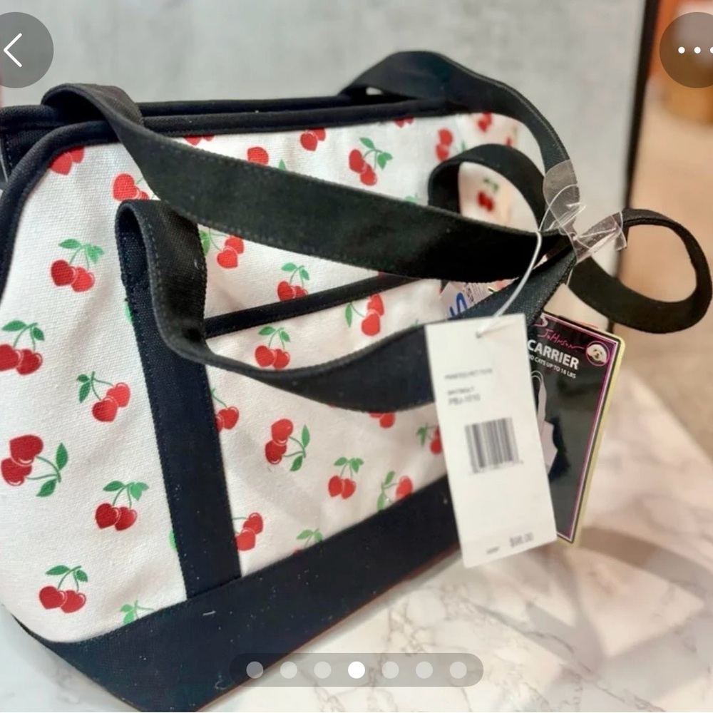 Betsey Johnson Cherry Print Pet Travel Carrier Bag